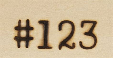 HotStamps Numbers & Symbol Set + Wood Burning 